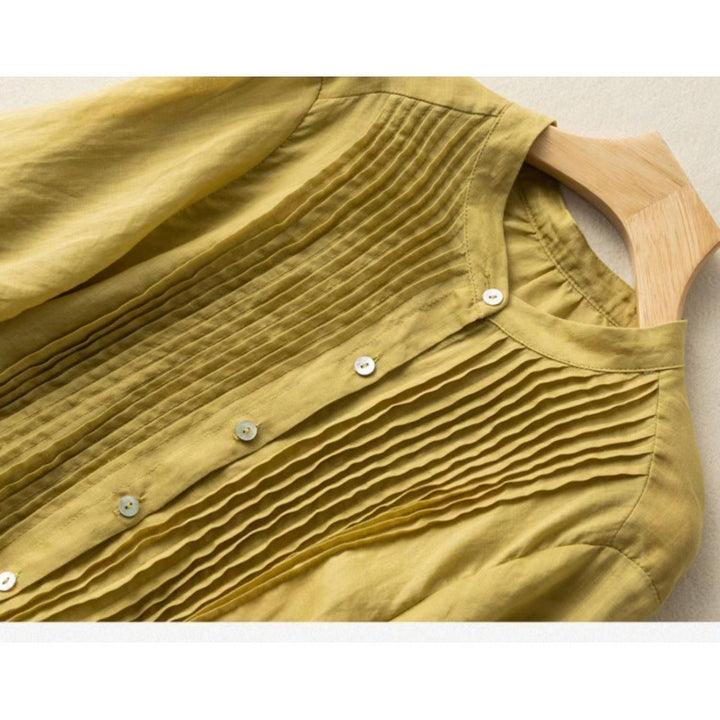 Noelle™ – Fine Pleat Casual Shirt