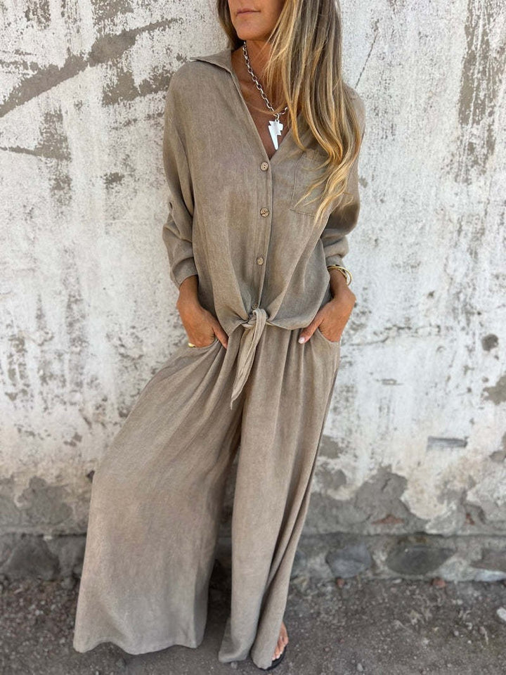 Solea – Wide-Leg Two-Piece Lounge Set