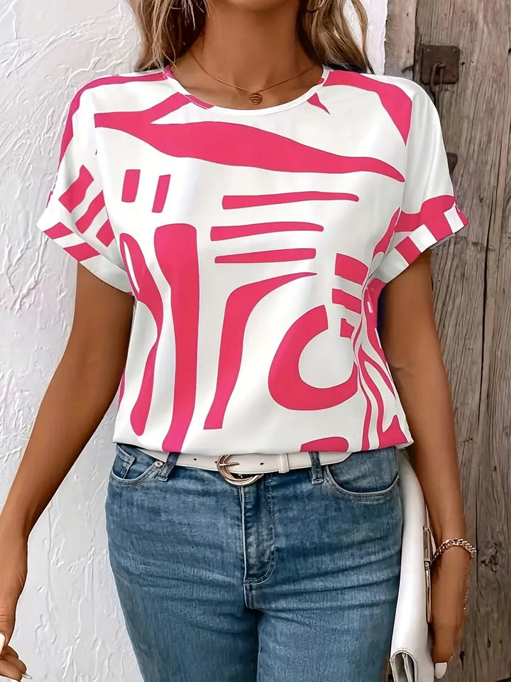 Solara™ – geometric-print batwing blouse