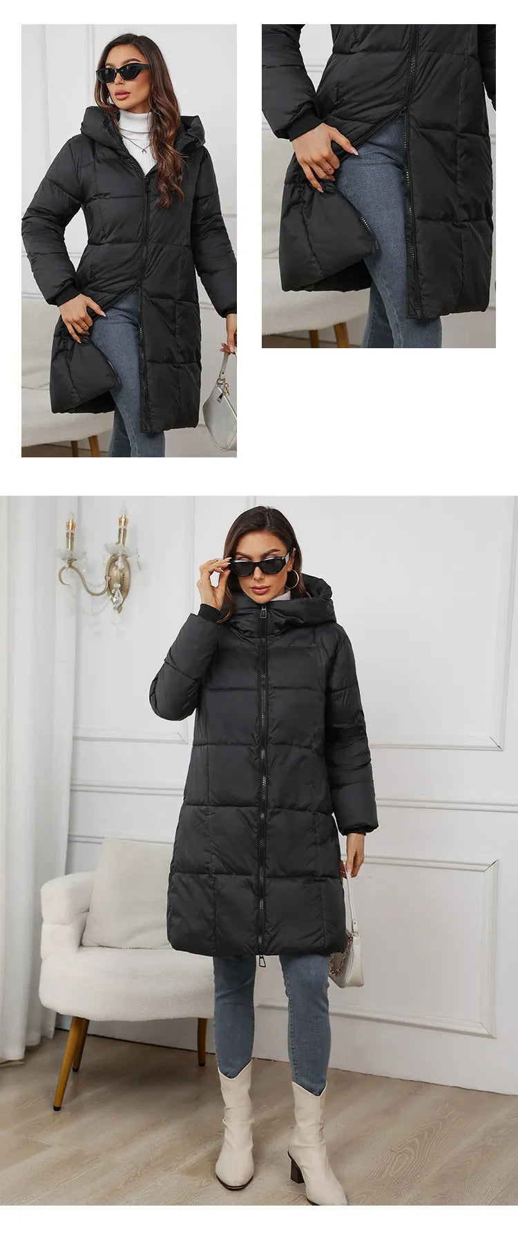 Delyssa™ – Women’s Plus Hooded Winter Coat