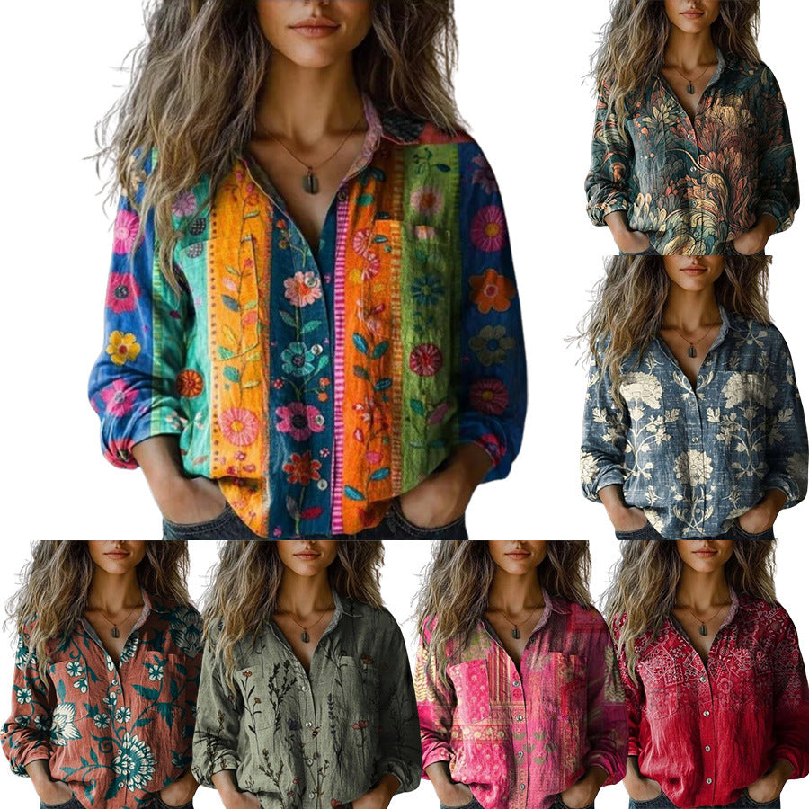 Lunara™ – Cloudwash Top Blouse For Woman