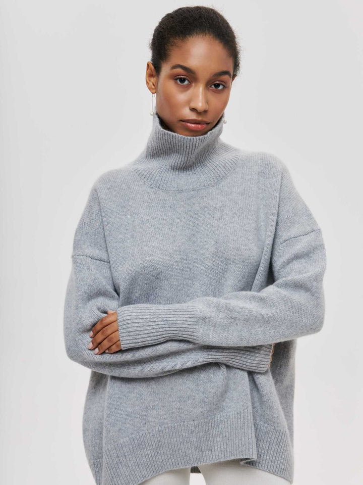 Seraphine™ Cozy Mock Neck Pullover – Women’s Sweater