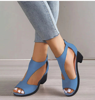 Heelique™ – Sleek Fish-Beak Zipper High Heels