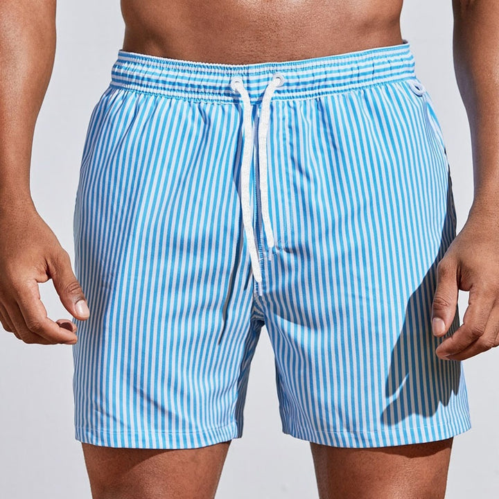 SunDash™ – Men Striped Vacation Beach Shorts