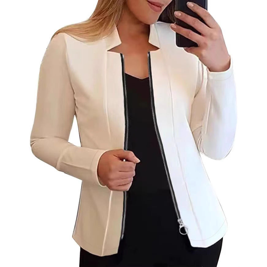 Zephea™ – Women Sleek Zipper Suit Jacket