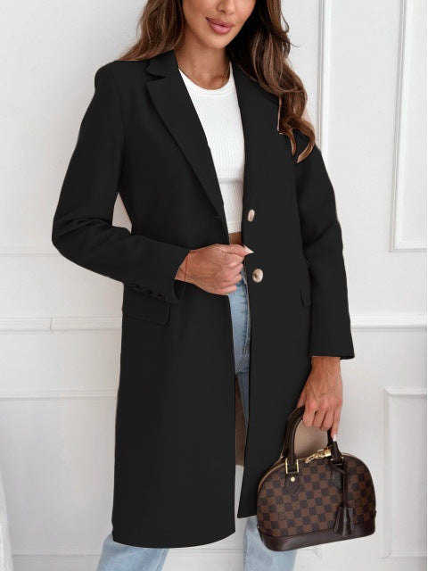 CieloWool™ – Woman Soft Button Wool Coat
