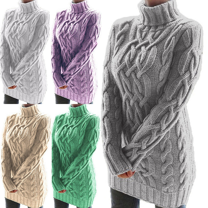 Viktoria™ Women's Double Lapel Winter Sweater Dress