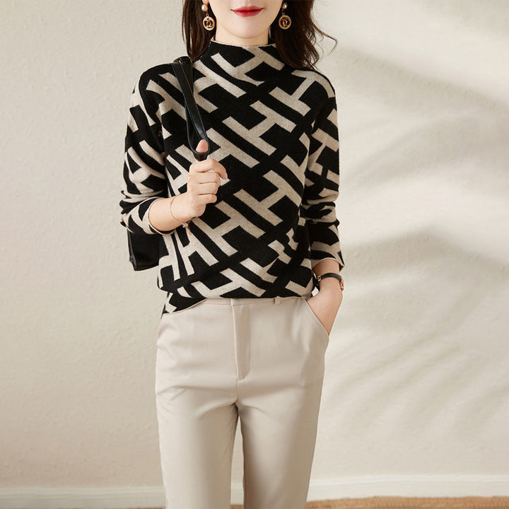 RoyalWeave™ – Woman Monogram Jacquard Pullover