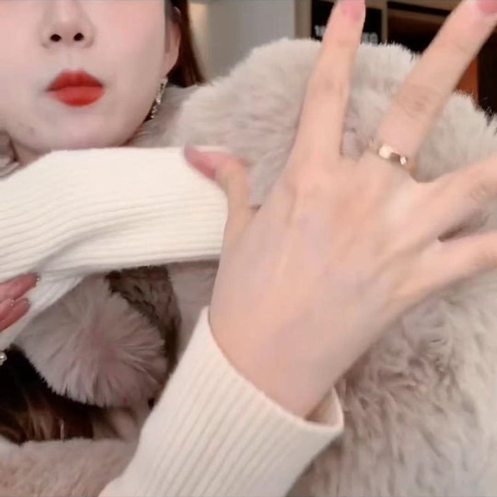 Vivienne™ – Wool Woman Blend Fur-Collar Cape Wrap