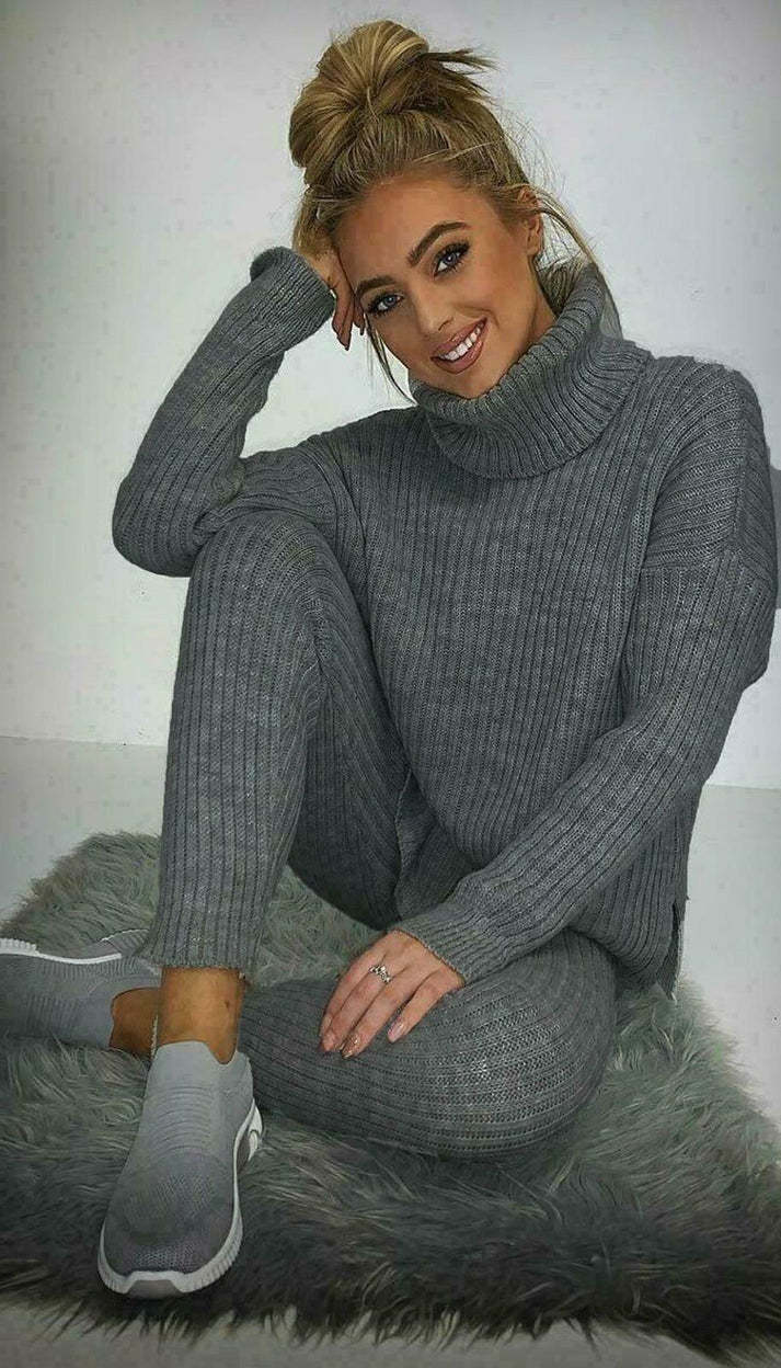 Seraphine™ – Women’s Chunky Ribbed Knit Loungewear Set