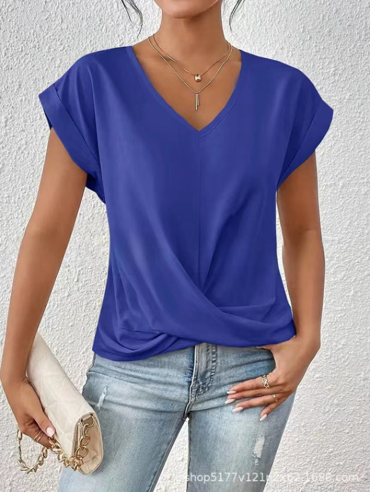 Serena™ – V-Neck Summer Drape Tee