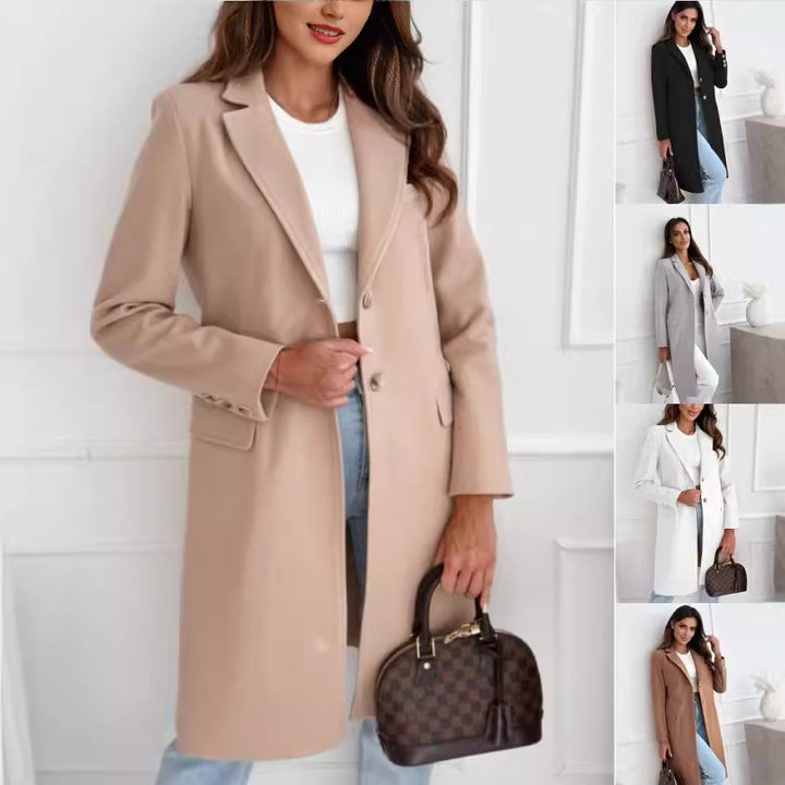 CieloWool™ – Woman Soft Button Wool Coat