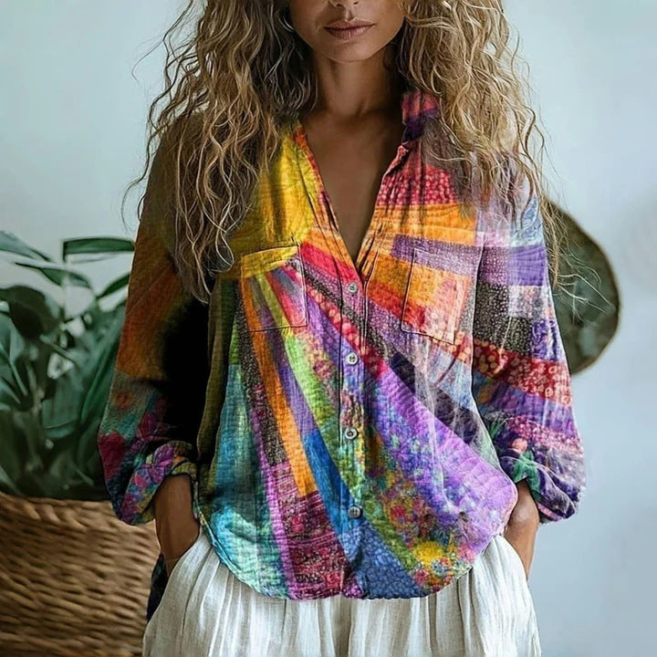 Lunara™ – Cloudwash Top Blouse For Woman