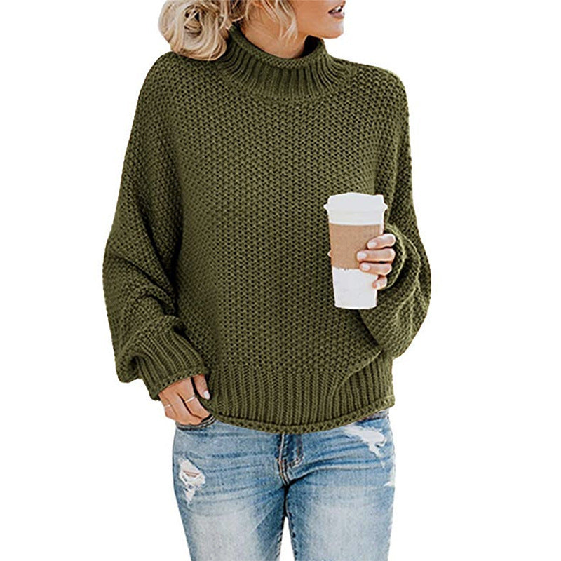 ChillGuard™ – Classic Woman High-Neck Knit Pullover