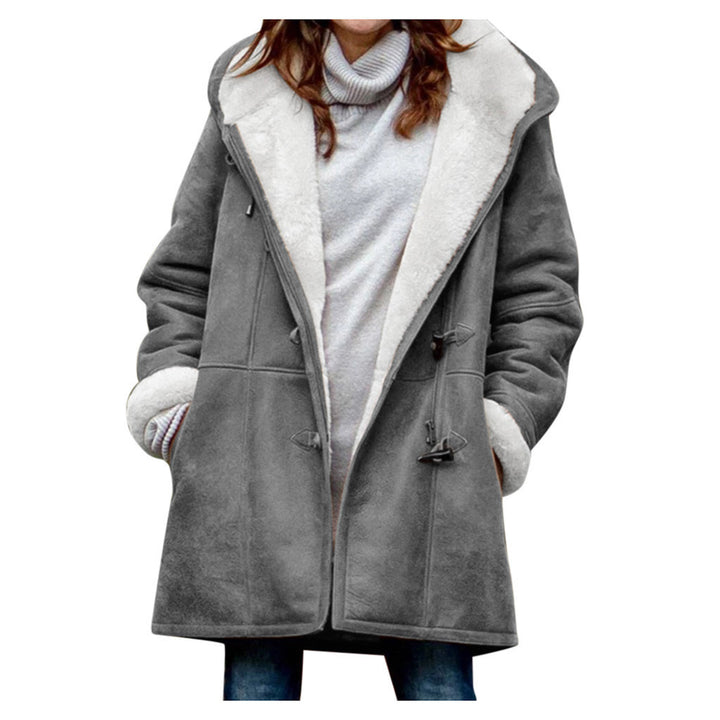 Soleil™ – Hood Button Woman Cosy Winter Coat
