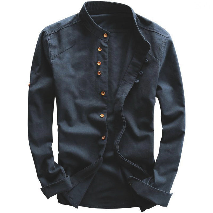 Taoren™ – Slim Mandarin Collar Shirt