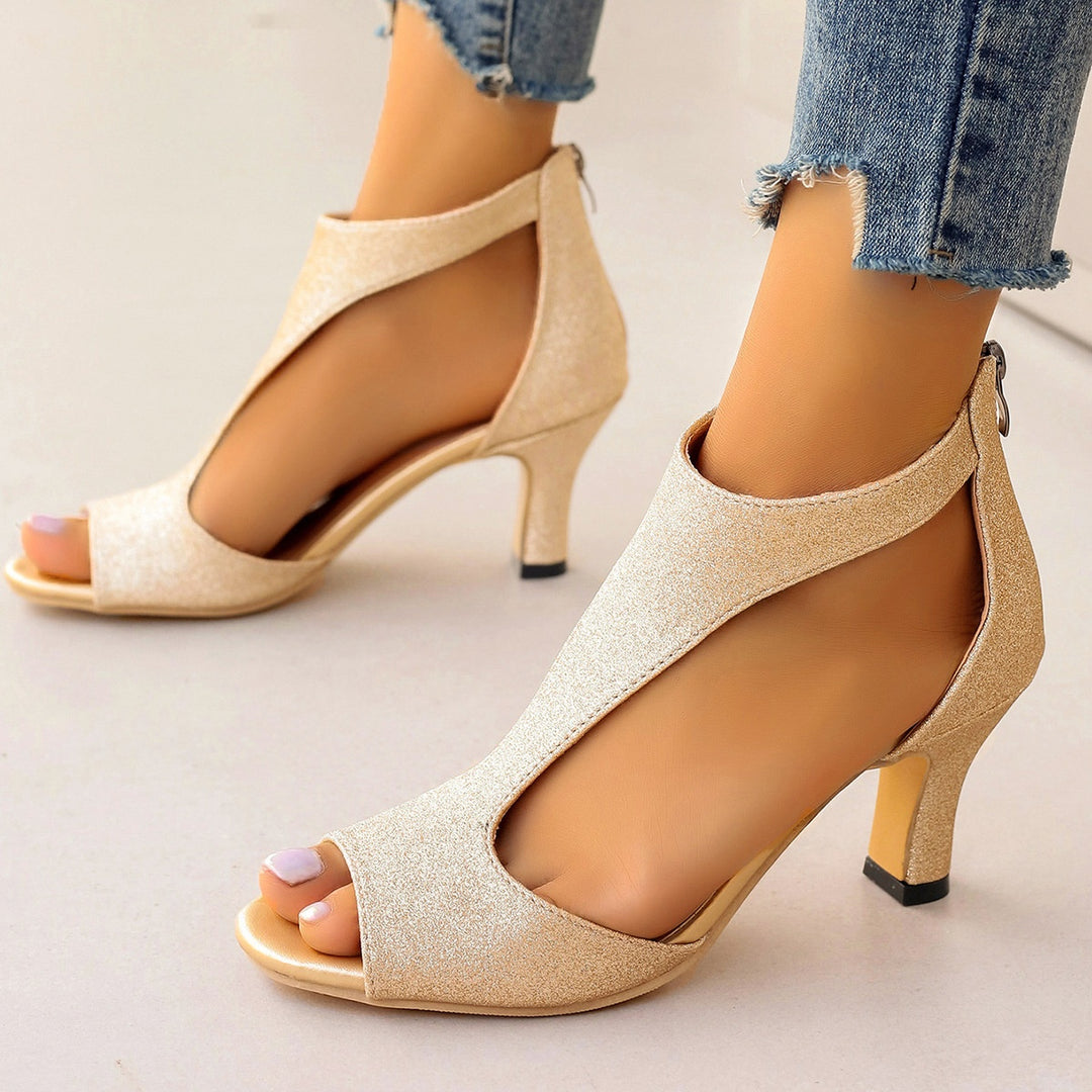 Heelique™ – Sleek Fish-Beak Zipper High Heels