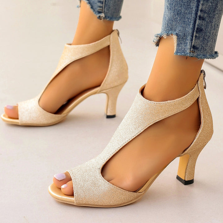 Heelique™ – Sleek Fish-Beak Zipper High Heels