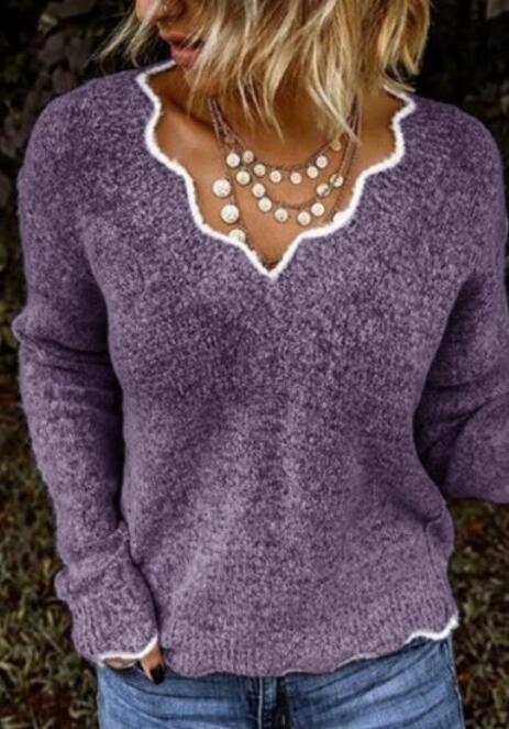 Sorina™ Relaxed V-Neck Jumper – Women’s Sweater