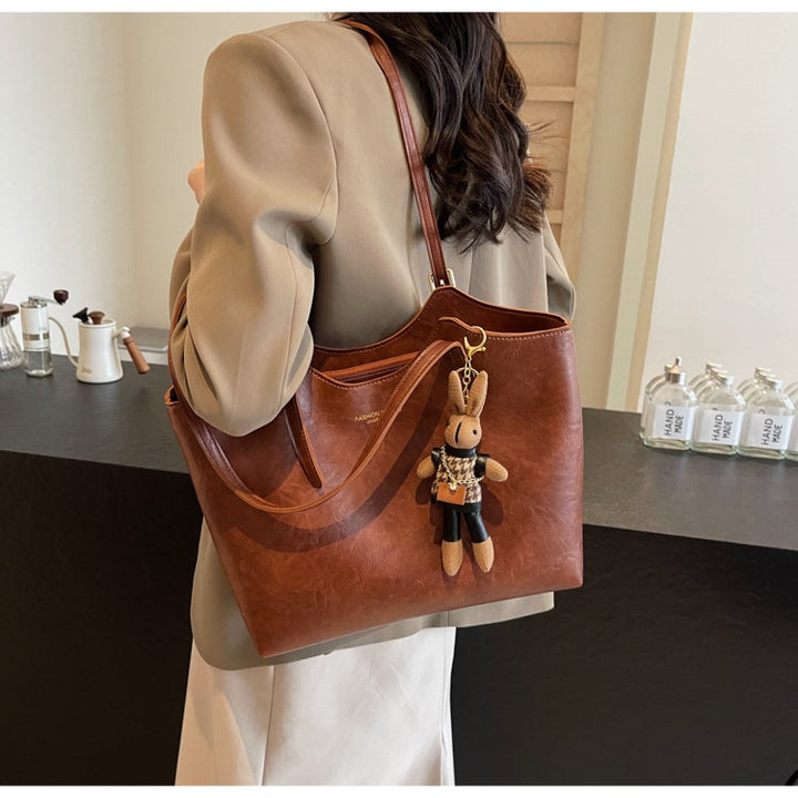 Caleris™ Artisan Waxed Leather Tote – Women’s Handbag