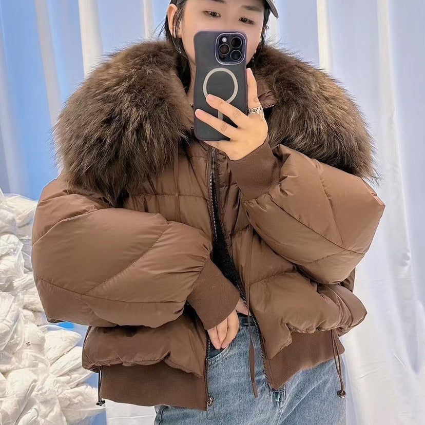 Elowen™ – Women’s Luxe Down Coat with Fur Trim