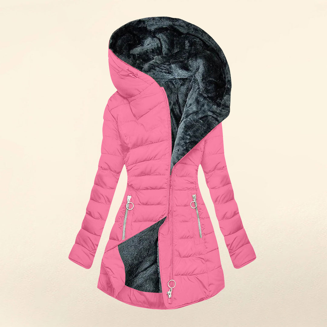 Ravelle™ – Women’s Warm Waterproof Cotton-Padded Zip Coat