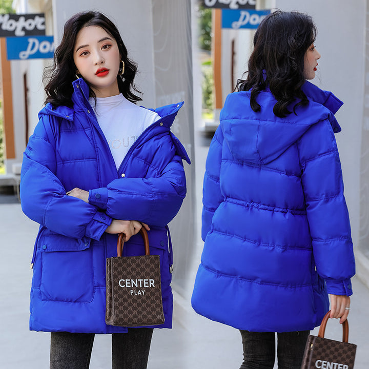 SnowLuxe | Hooded Drawstring Cotton-Padded Jacket Women