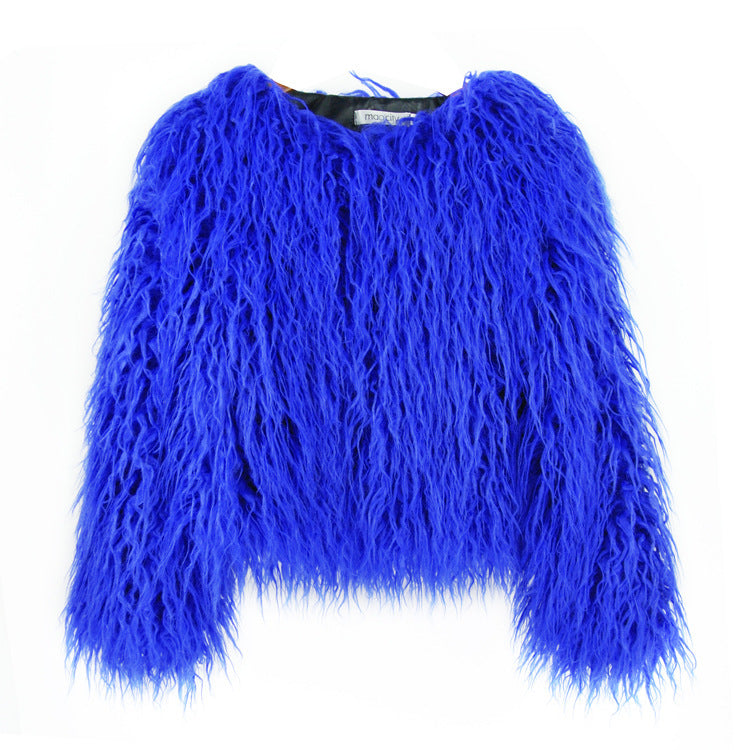 BohoWave Colorful Faux Fur Jacket