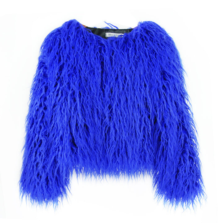 BohoWave Colorful Faux Fur Jacket