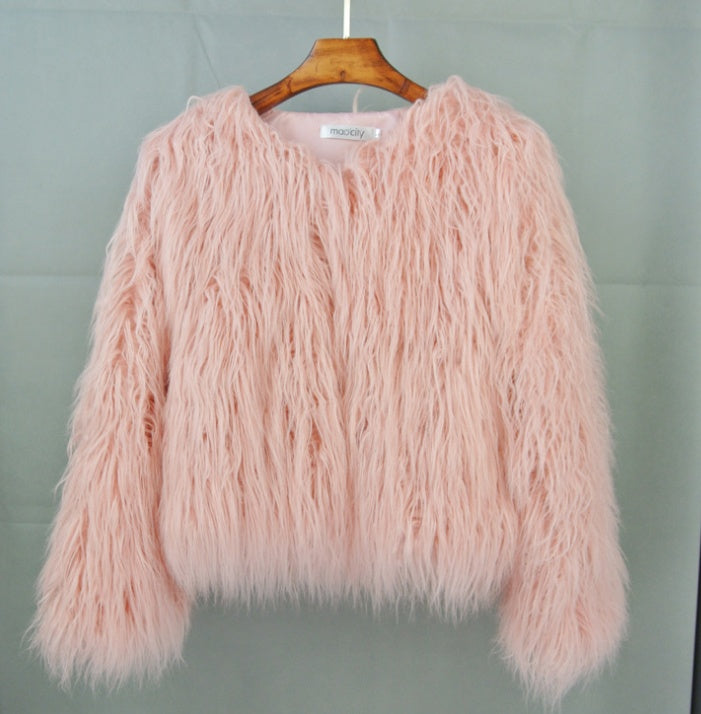 BohoWave Colorful Faux Fur Jacket