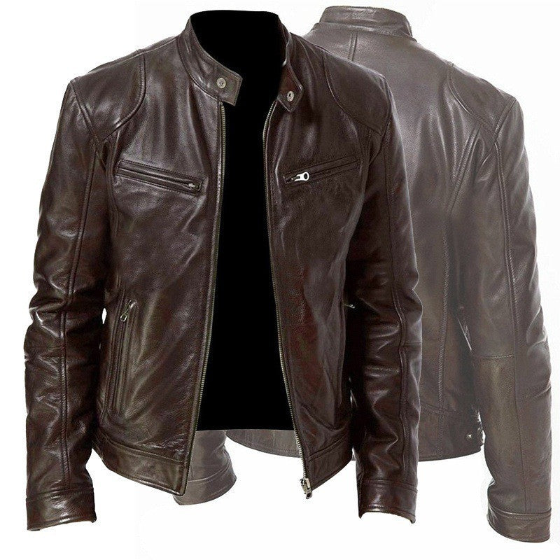 Veloce™ – Fashion Man PU Zip Jacket