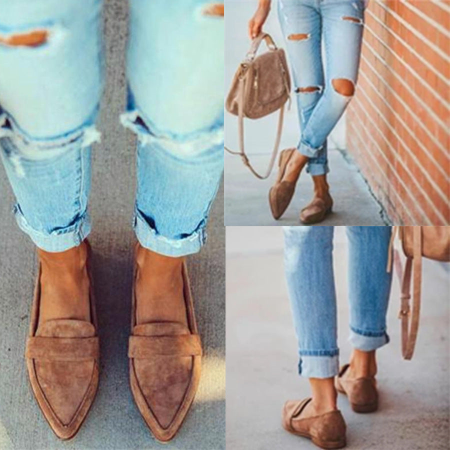 Avenelle™ – Classic Pointed Mid-Heel Loafer