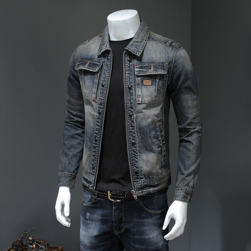 Ravenhold™ – Men Vintage Steel Denim Jacket