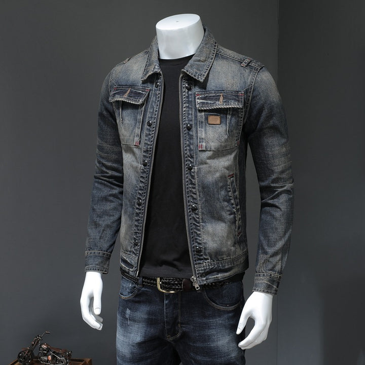 Ravenhold™ – Men Vintage Steel Denim Jacket