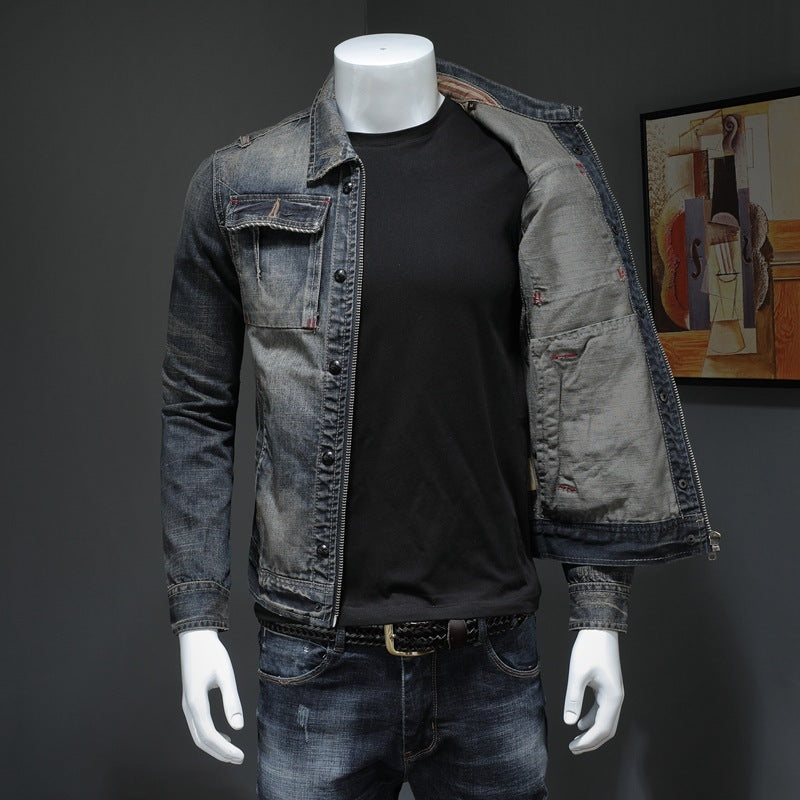 Ravenhold™ – Men Vintage Steel Denim Jacket