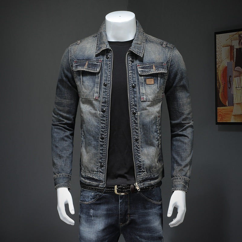 Ravenhold™ – Men Vintage Steel Denim Jacket