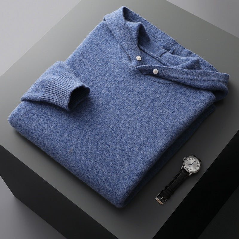 Kelvor™ – Textured Knit Hoodie