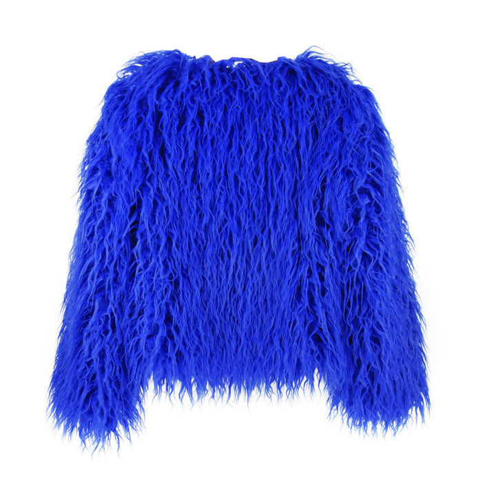 BohoWave Colorful Faux Fur Jacket