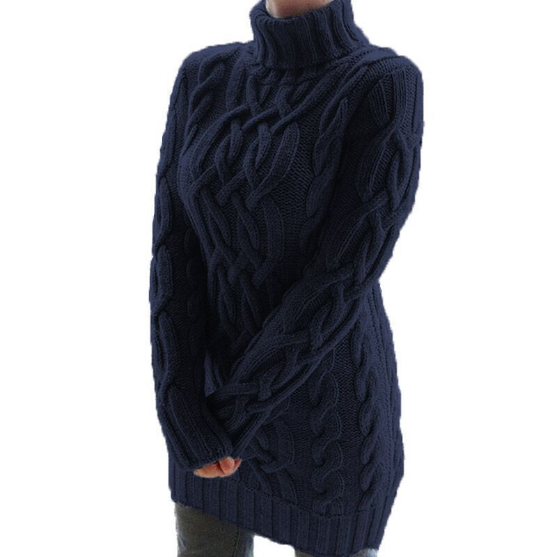 Viktoria™ Women's Double Lapel Winter Sweater Dress