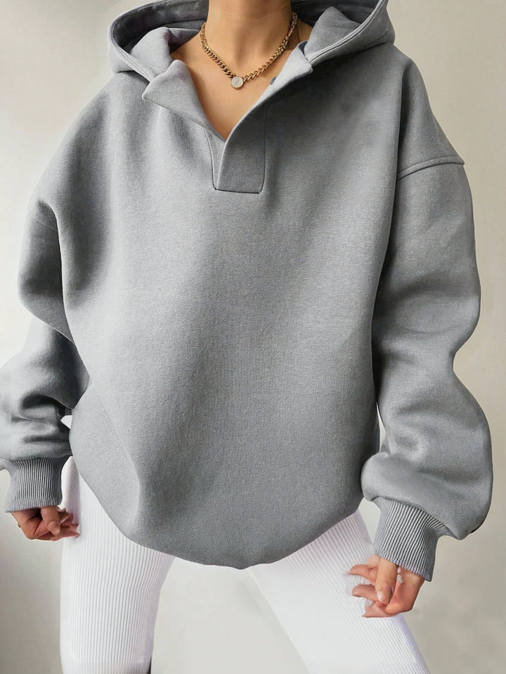 LunaEase™ – Relaxed Pullover Hooded Sweater