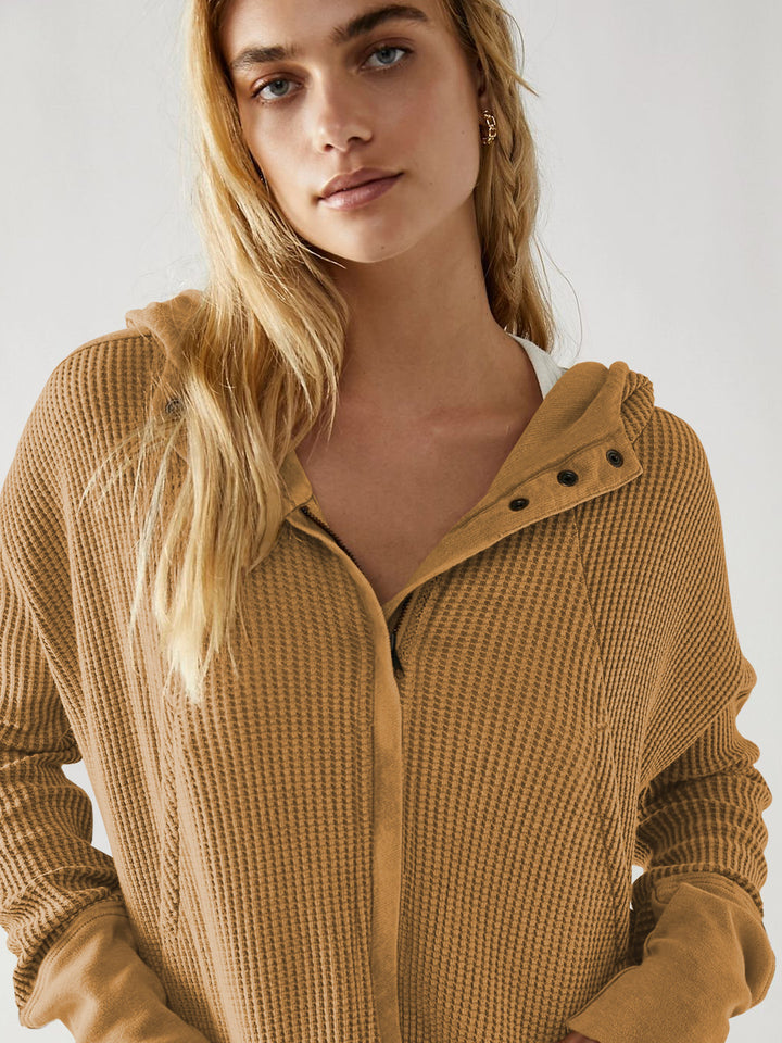 PatchFlow™ – Casual Patchwork Zip-Up Knit Cardigan