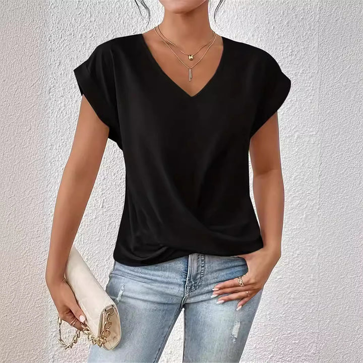 Serena™ – V-Neck Summer Drape Tee