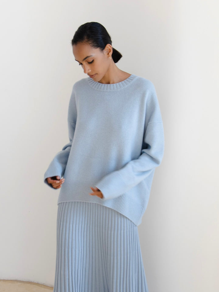 Elowen™ – Woman Check-Hem Knit Jumper Dress
