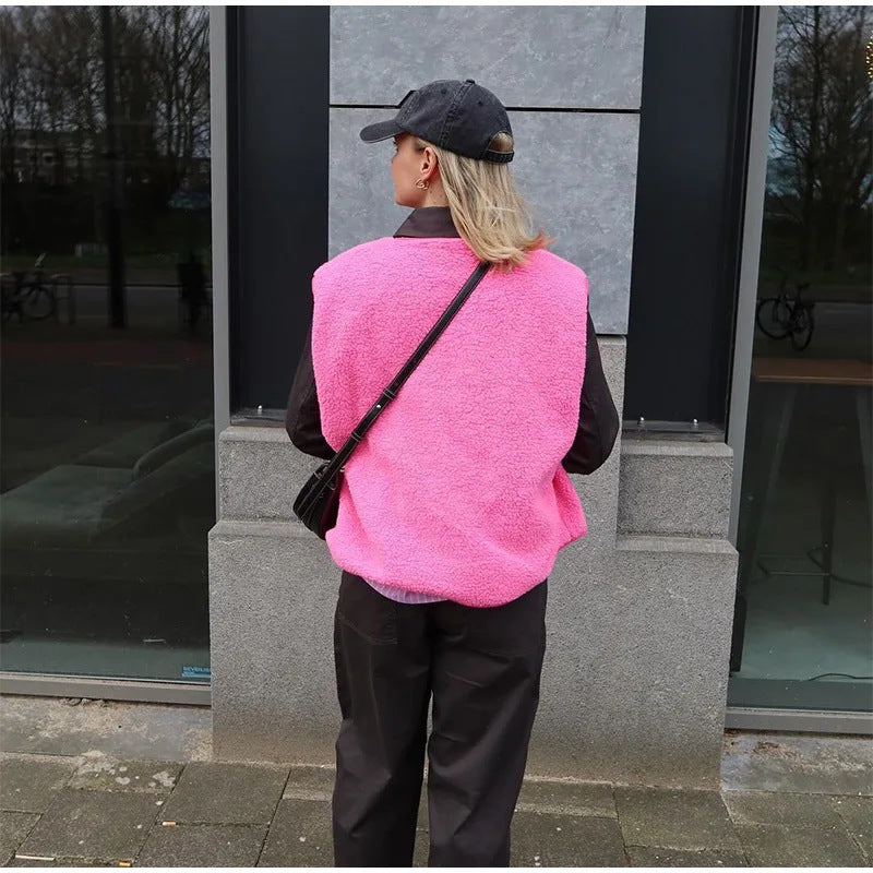 Velora™ | Elegant Soft Fleece Women's Vest