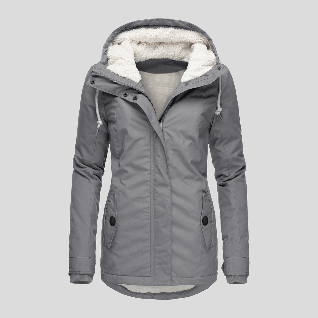 Velleora™ – Casual Woman Warm Hooded Jacket with Pockets