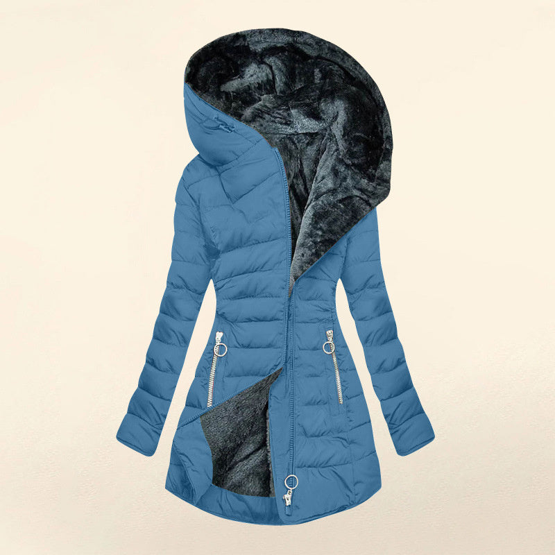 Ravelle™ – Women’s Warm Waterproof Cotton-Padded Zip Coat
