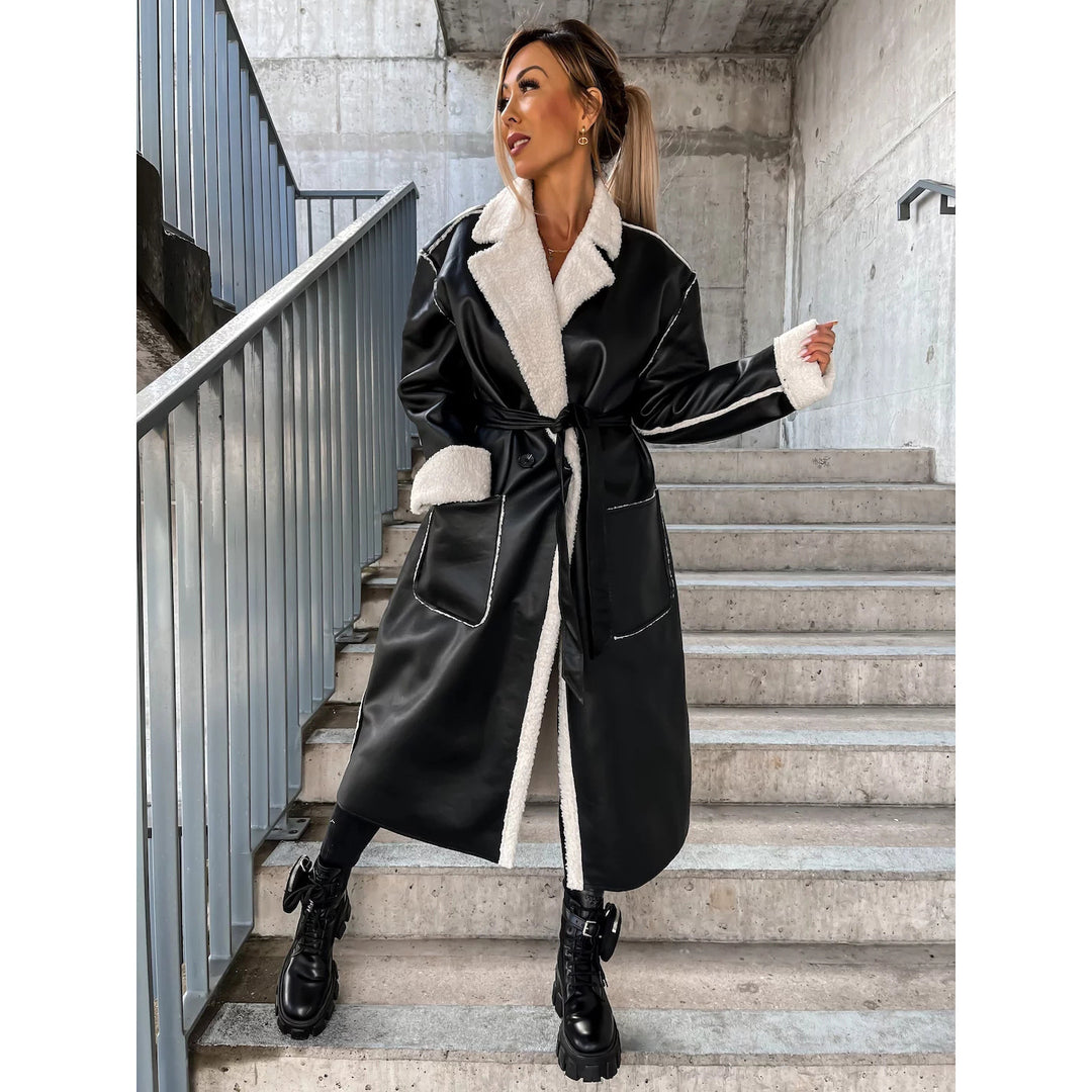 Velisse™ – Thickened Woman Autumn Leather Trench