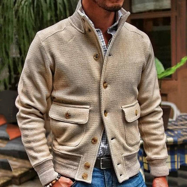 StandEase™ – Solid Stand-Collar Casual Top