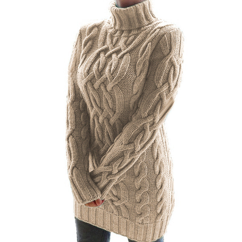 Viktoria™ Women's Double Lapel Winter Sweater Dress