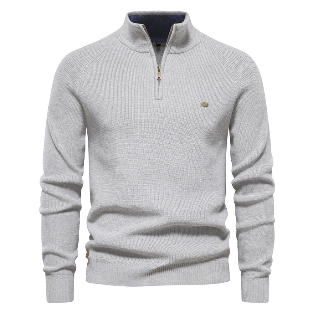 Aeris™ – Slim Collar Knit Sweater For Man